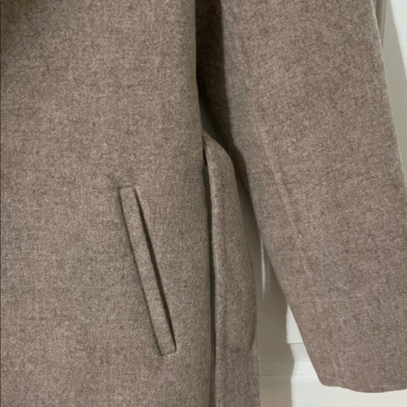 NWT Quince Double-Faced Merino Wool Draped Collar Short Wrap Coat in Oat Size XS - Picture 8 of 10